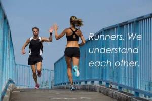 Runners get each other